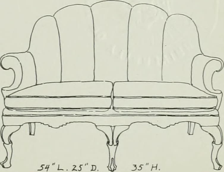 An illustration from Furniture for to-day and to-morrow, with details, scale drawings, and pen and ink sketches, 1900, leaf 55