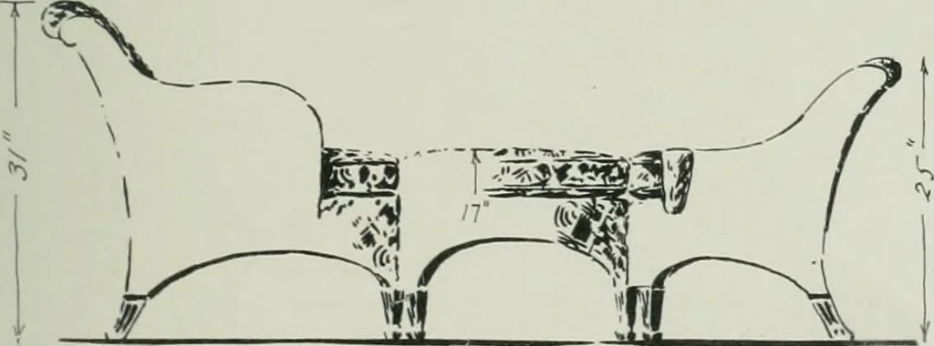 An illustration from Furniture for to-day and to-morrow, with details, scale drawings, and pen and ink sketches, 1900, leaf 65