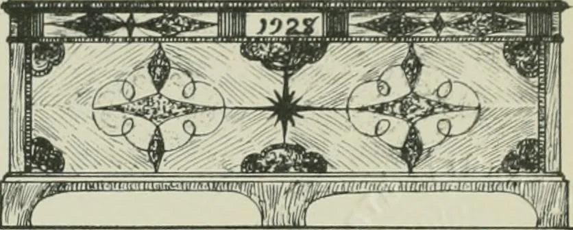 An illustration from Furniture for to-day and to-morrow, with details, scale drawings, and pen and ink sketches, 1900, leaf 7