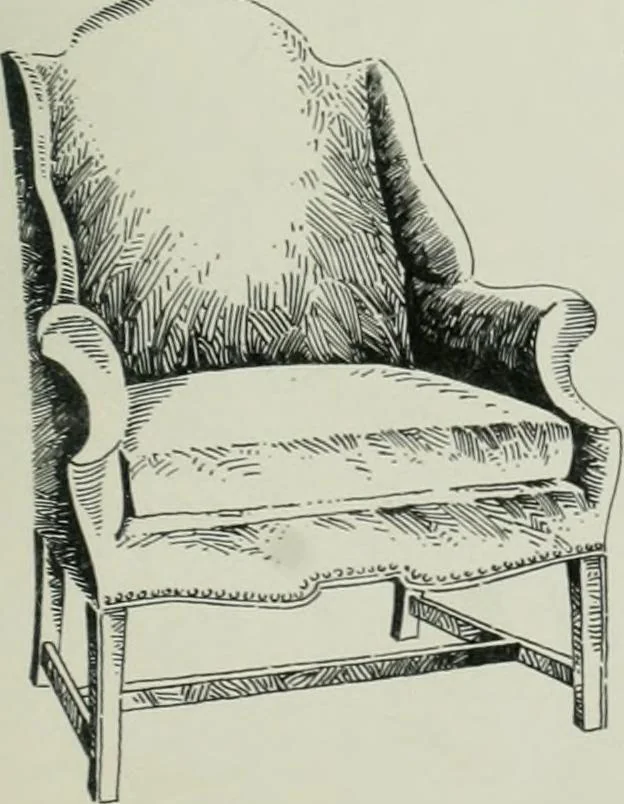 An illustration from Furniture for to-day and to-morrow, with details, scale drawings, and pen and ink sketches, 1900, leaf 85