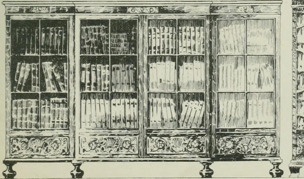 An illustration from Furniture for to-day and to-morrow, with details, scale drawings, and pen and ink sketches, 1900, leaf 9