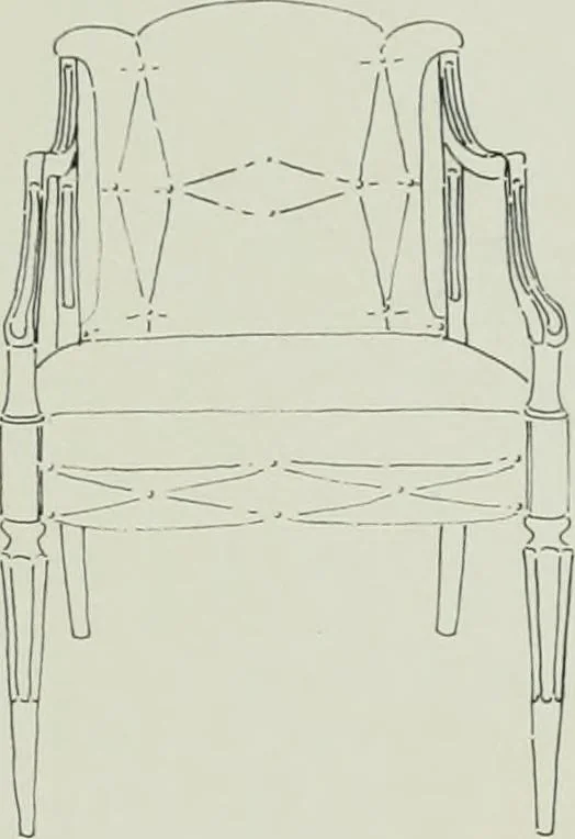 An illustration from Furniture for to-day and to-morrow, with details, scale drawings, and pen and ink sketches, 1900, leaf 95