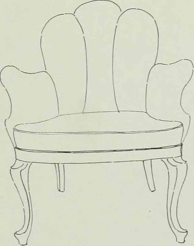 An illustration from Furniture for to-day and to-morrow, with details, scale drawings, and pen and ink sketches, 1900, leaf 95