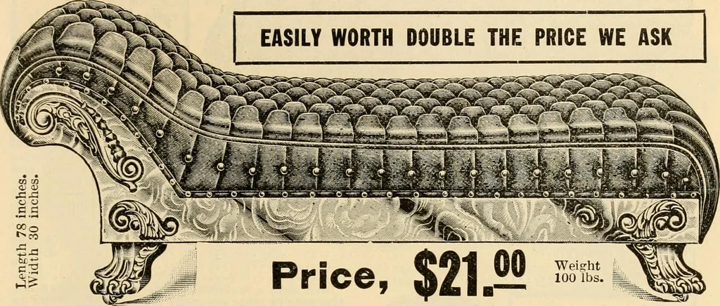 An illustration from Furniture including everything for the home, office and hotel., 1908, leaf 104