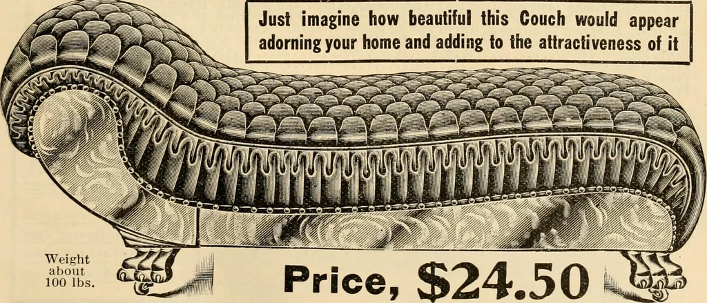 An illustration from Furniture including everything for the home, office and hotel., 1908, leaf 104