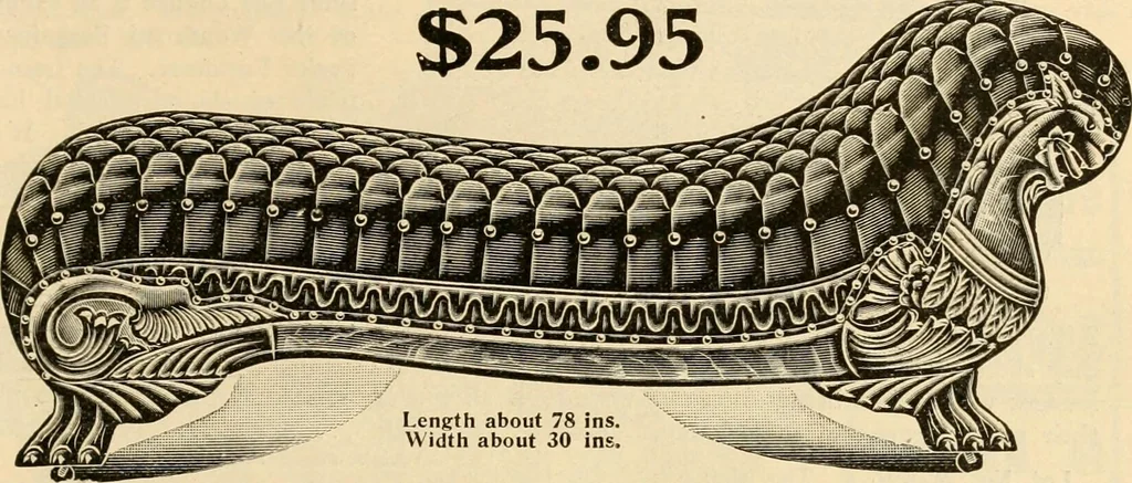 An illustration from Furniture including everything for the home, office and hotel., 1908, leaf 106