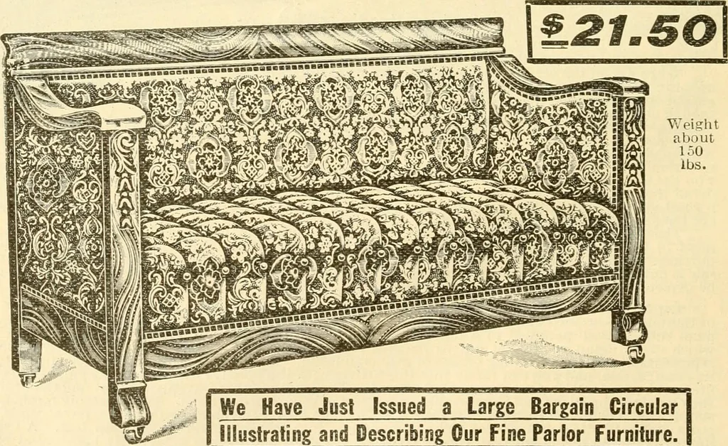 An illustration from Furniture including everything for the home, office and hotel., 1908, leaf 111