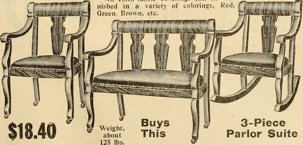 An illustration from Furniture including everything for the home, office and hotel., 1908, leaf 112