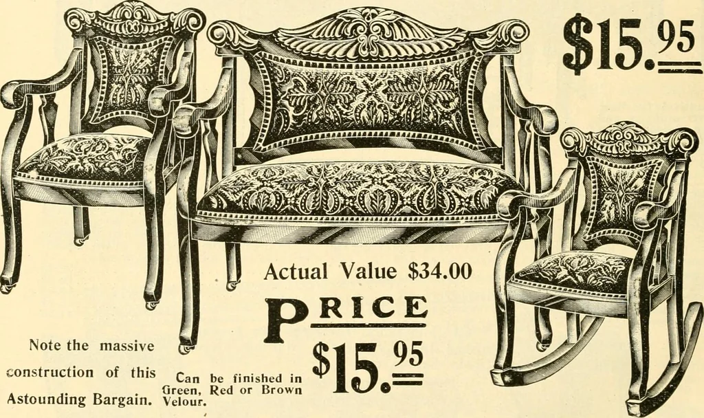 An illustration from Furniture including everything for the home, office and hotel., 1908, leaf 113