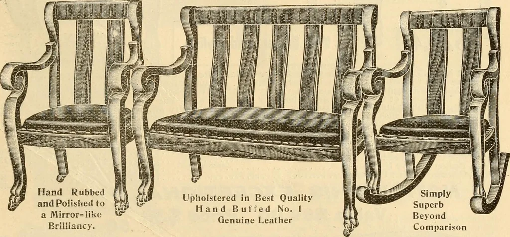 An illustration from Furniture including everything for the home, office and hotel., 1908, leaf 116
