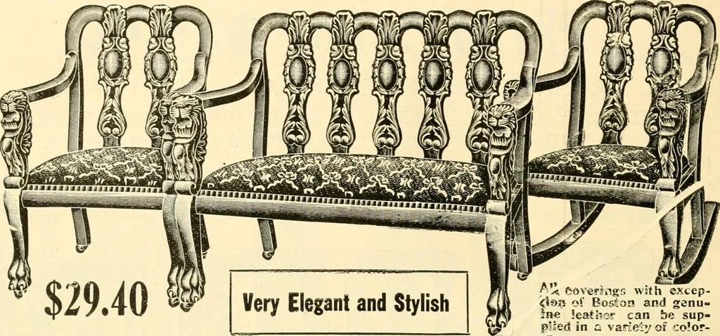 An illustration from Furniture including everything for the home, office and hotel., 1908, leaf 117