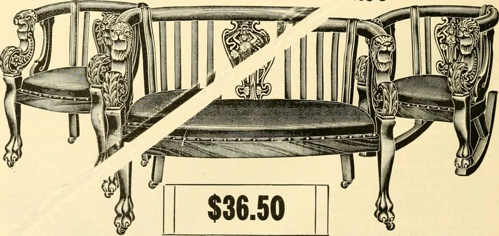 An illustration from Furniture including everything for the home, office and hotel., 1908, leaf 117