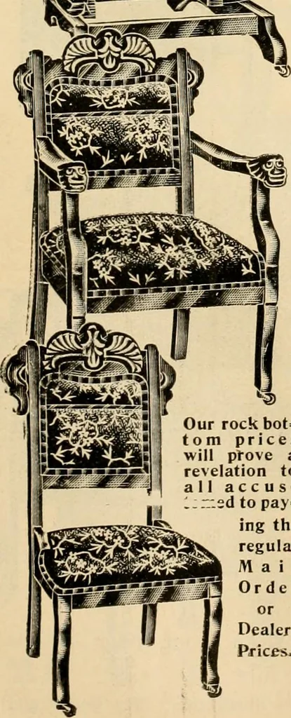 An illustration from Furniture including everything for the home, office and hotel., 1908, leaf 118