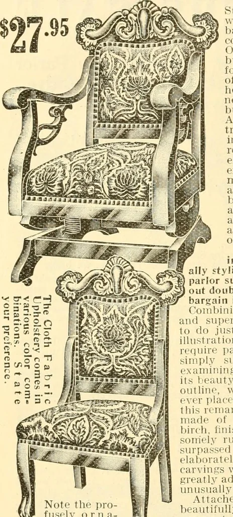 An illustration from Furniture including everything for the home, office and hotel., 1908, leaf 119