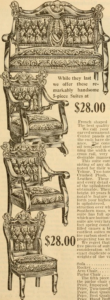 An illustration from Furniture including everything for the home, office and hotel., 1908, leaf 120