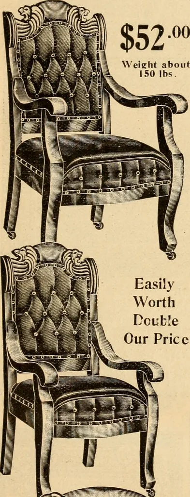 An illustration from Furniture including everything for the home, office and hotel., 1908, leaf 126