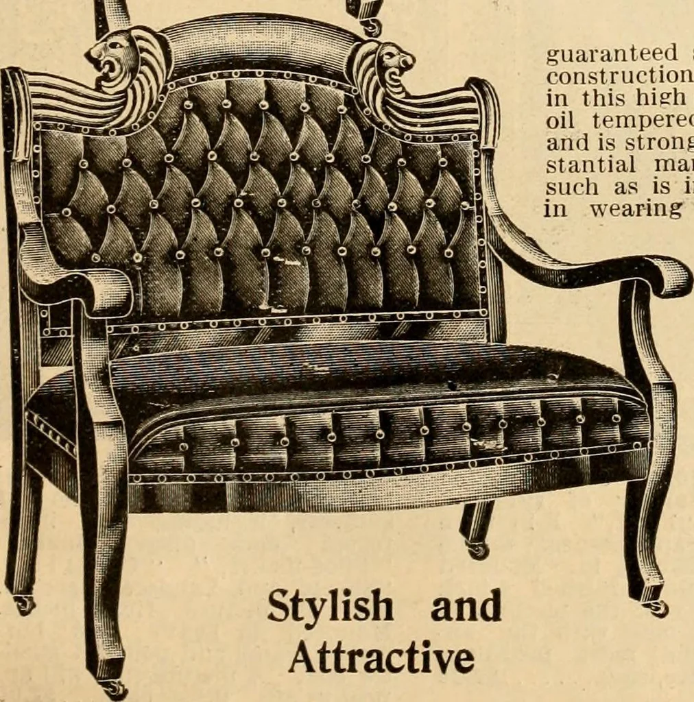 An illustration from Furniture including everything for the home, office and hotel., 1908, leaf 126