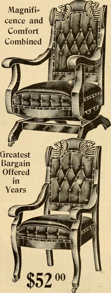 An illustration from Furniture including everything for the home, office and hotel., 1908, leaf 126