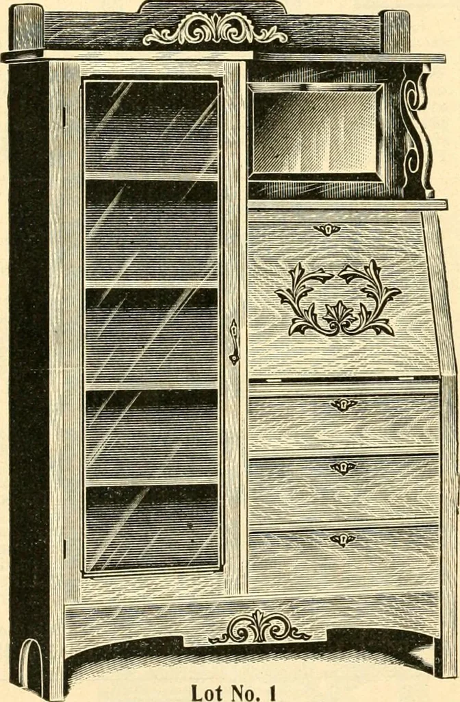 An illustration from Furniture including everything for the home, office and hotel., 1908, leaf 135