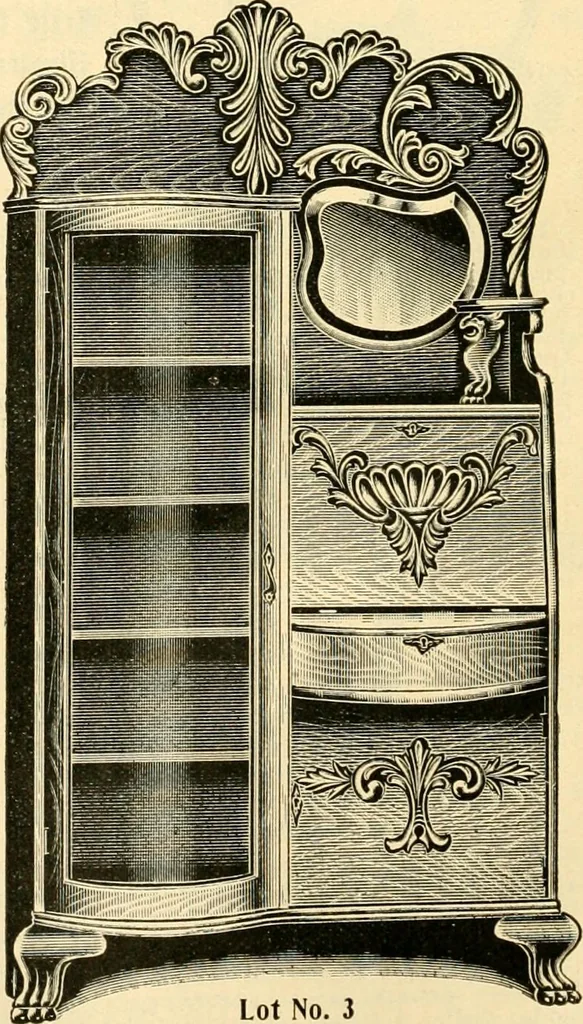 An illustration from Furniture including everything for the home, office and hotel., 1908, leaf 135
