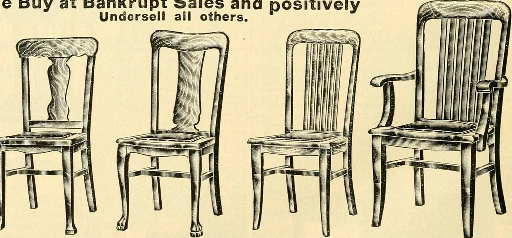 An illustration from Furniture including everything for the home, office and hotel., 1908, leaf 139