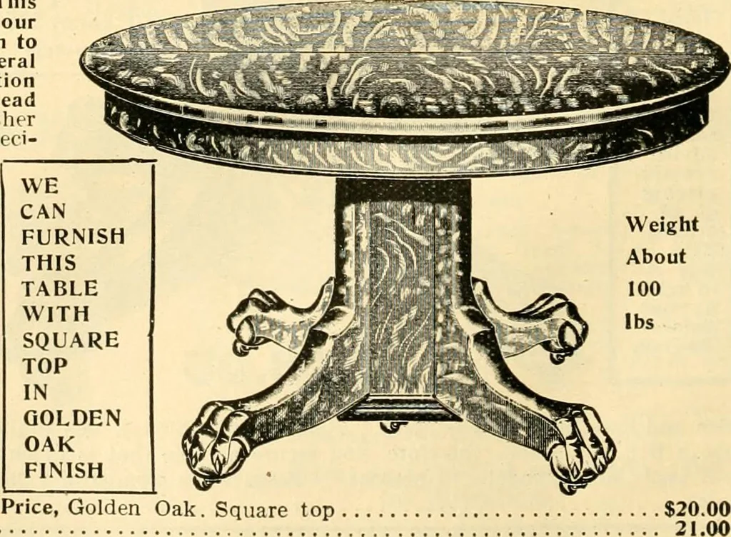 An illustration from Furniture including everything for the home, office and hotel., 1908, leaf 143