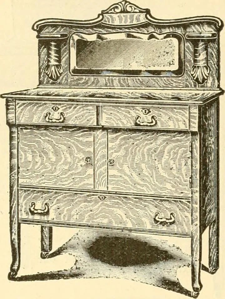 An illustration from Furniture including everything for the home, office and hotel., 1908, leaf 145