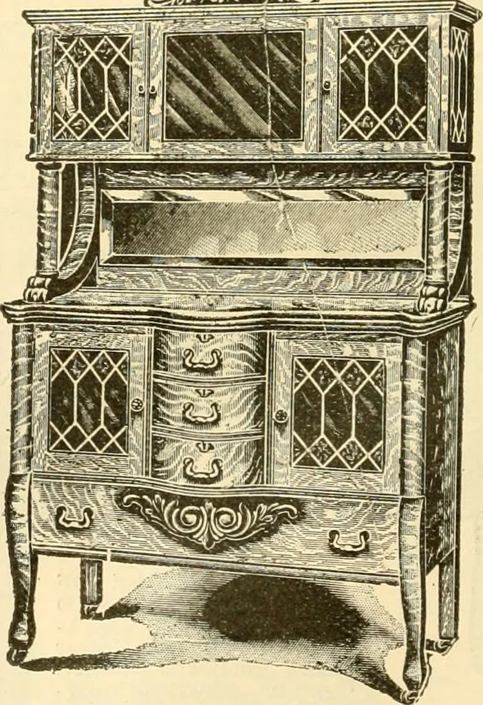 An illustration from Furniture including everything for the home, office and hotel., 1908, leaf 145