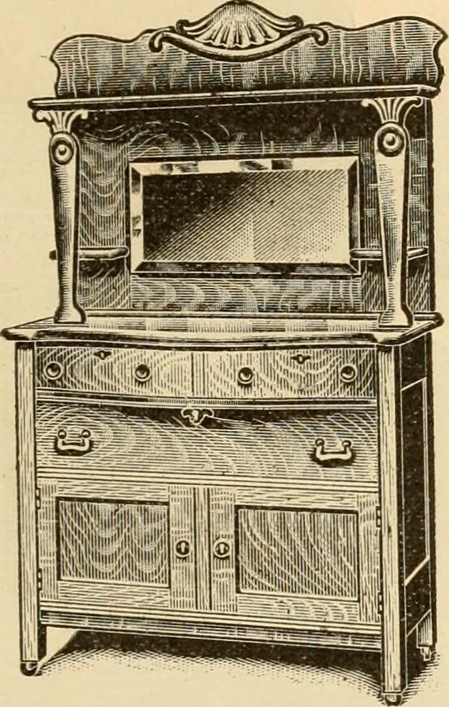 An illustration from Furniture including everything for the home, office and hotel., 1908, leaf 146