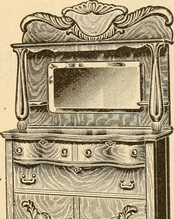 An illustration from Furniture including everything for the home, office and hotel., 1908, leaf 146