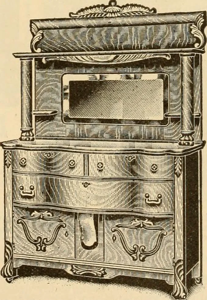 An illustration from Furniture including everything for the home, office and hotel., 1908, leaf 146