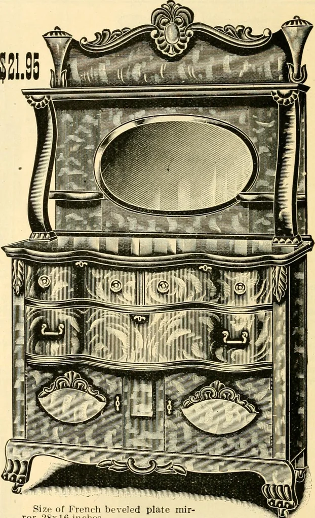 An illustration from Furniture including everything for the home, office and hotel., 1908, leaf 147