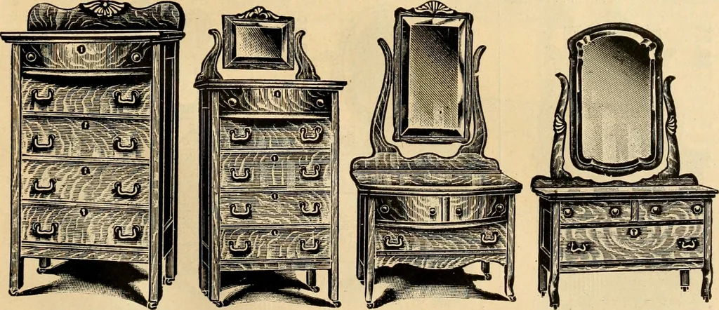 An illustration from Furniture including everything for the home, office and hotel., 1908, leaf 172