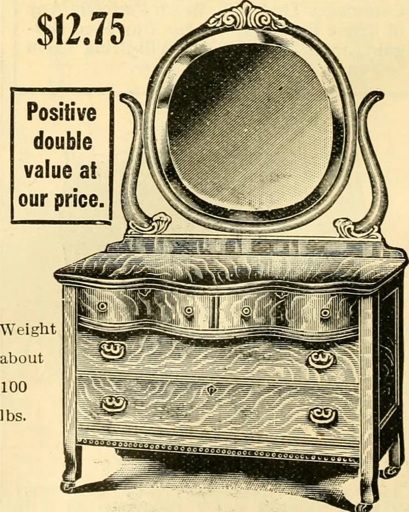 An illustration from Furniture including everything for the home, office and hotel., 1908, leaf 175