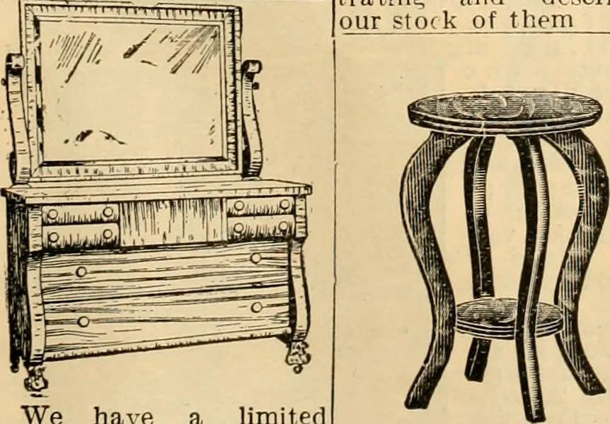 An illustration from Furniture including everything for the home, office and hotel., 1908, leaf 176