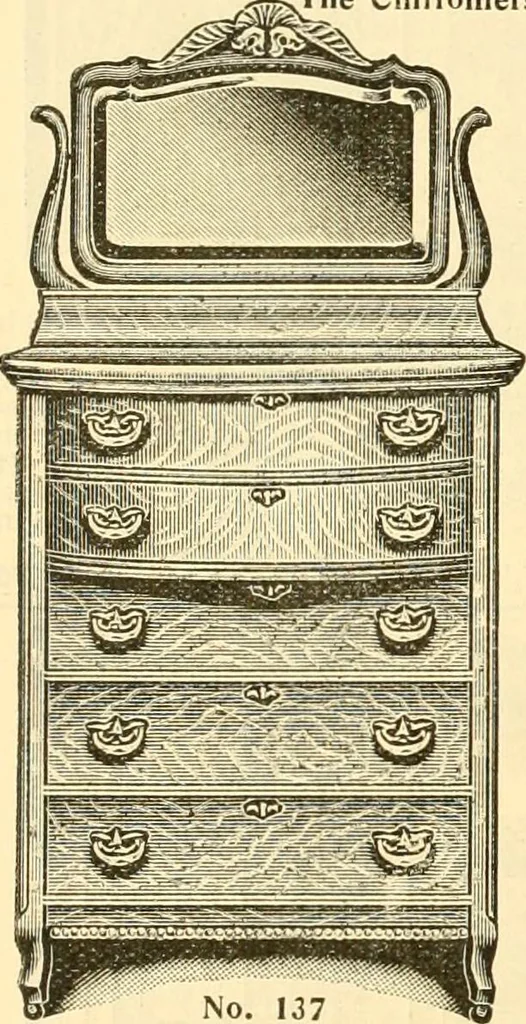 An illustration from Furniture including everything for the home, office and hotel., 1908, leaf 177