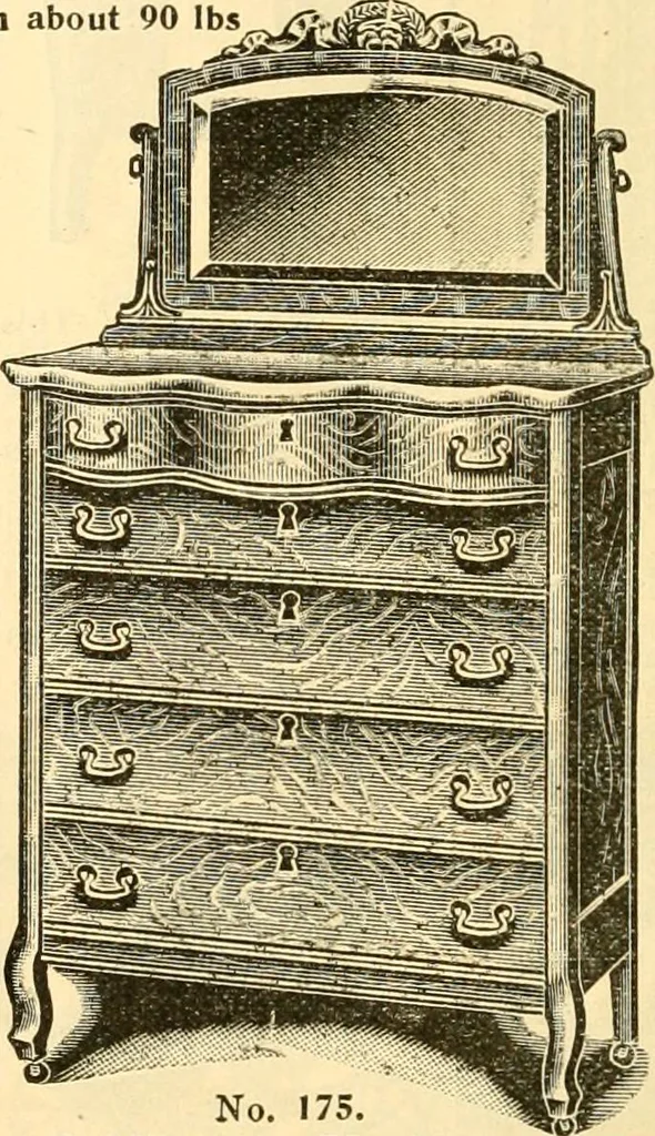 An illustration from Furniture including everything for the home, office and hotel., 1908, leaf 177