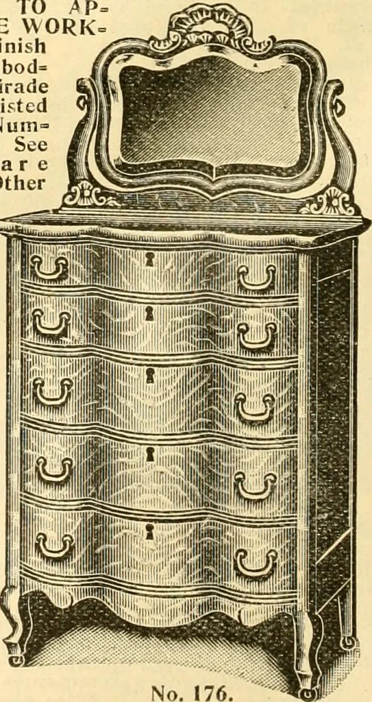 An illustration from Furniture including everything for the home, office and hotel., 1908, leaf 177