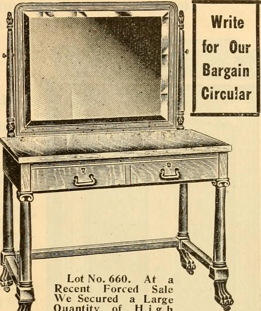 An illustration from Furniture including everything for the home, office and hotel., 1908, leaf 178