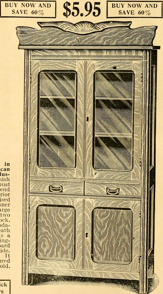 An illustration from Furniture including everything for the home, office and hotel., 1908, leaf 203