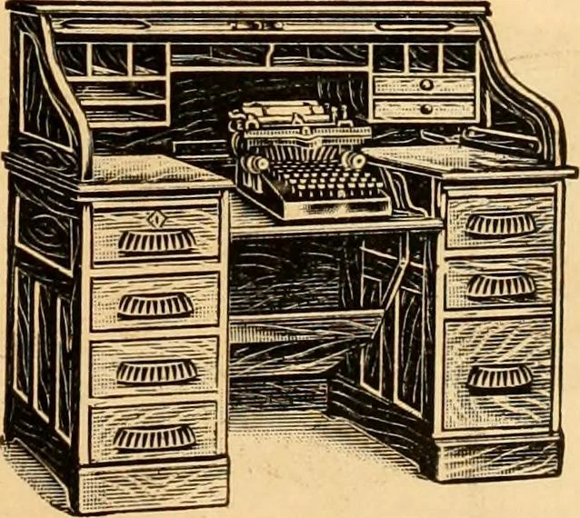 An illustration from Furniture including everything for the home, office and hotel., 1908, leaf 214