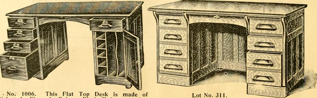 An illustration from Furniture including everything for the home, office and hotel., 1908, leaf 215