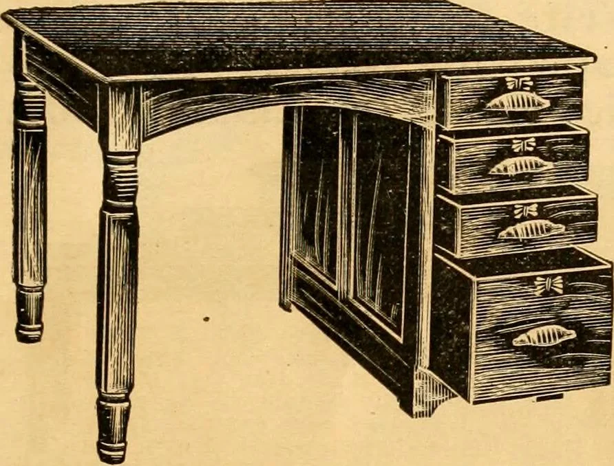 An illustration from Furniture including everything for the home, office and hotel., 1908, leaf 216