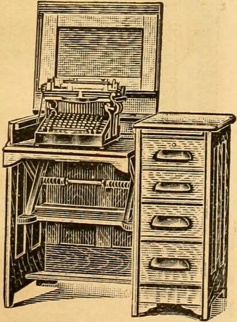 An illustration from Furniture including everything for the home, office and hotel., 1908, leaf 216
