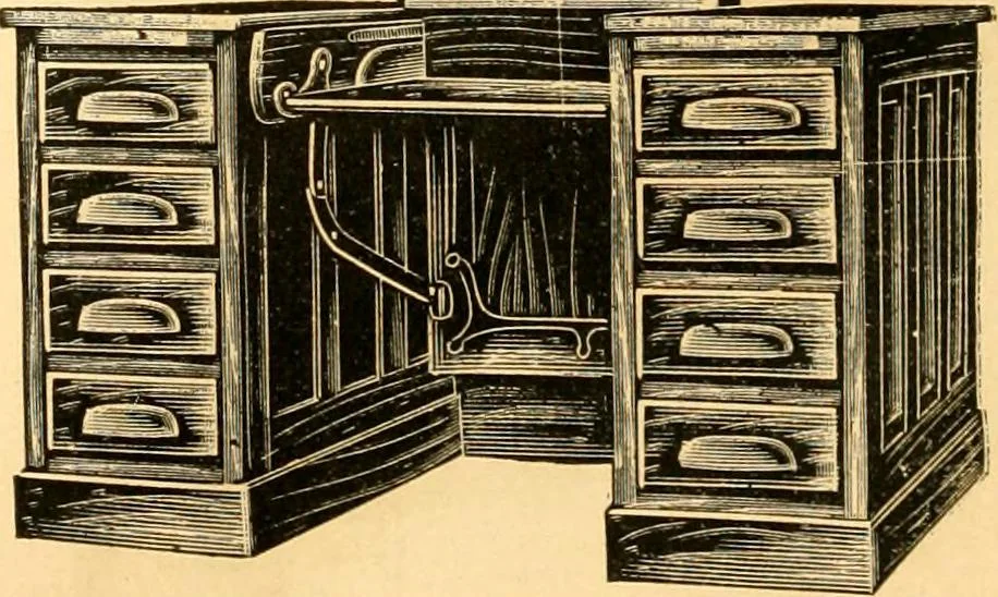 An illustration from Furniture including everything for the home, office and hotel., 1908, leaf 217