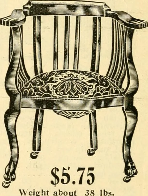 An illustration from Furniture including everything for the home, office and hotel., 1908, leaf 89