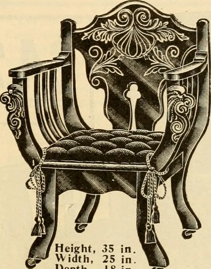 An illustration from Furniture including everything for the home, office and hotel., 1908, leaf 90