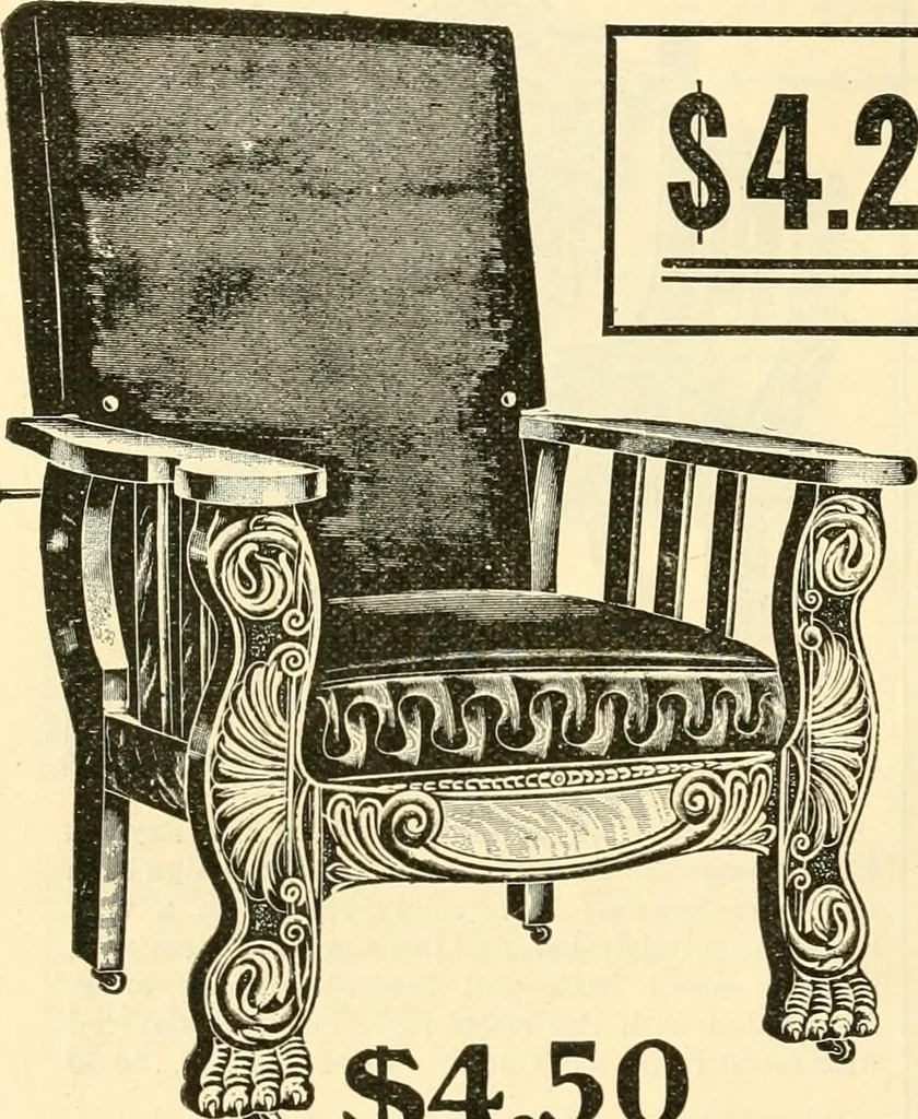 An illustration from Furniture including everything for the home, office and hotel., 1908, leaf 91