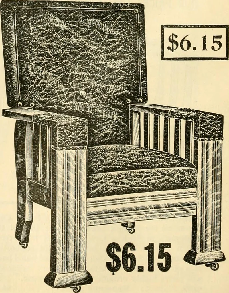 An illustration from Furniture including everything for the home, office and hotel., 1908, leaf 91