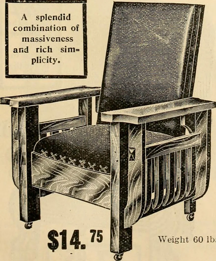 An illustration from Furniture including everything for the home, office and hotel., 1908, leaf 92